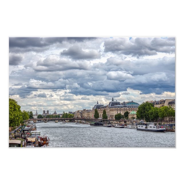 Musée d'Orsay and Seine river - Paris, France Photo Print (Front)