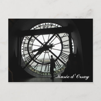 Musée d'Orsay Clock (text) Postcard