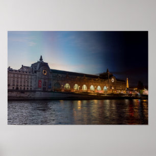 Musee d'Orsay Day to Night Transition - Paris Poster
