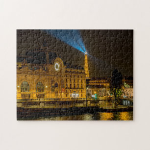 Musée d'Orsay in Paris at night Jigsaw Puzzle