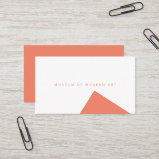 Museum Minimal Angle Front and Solid Back Business Business Card