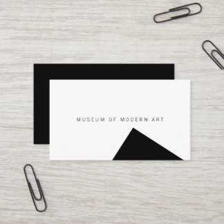 Museum Minimal Angle Front and Solid Back Business Card