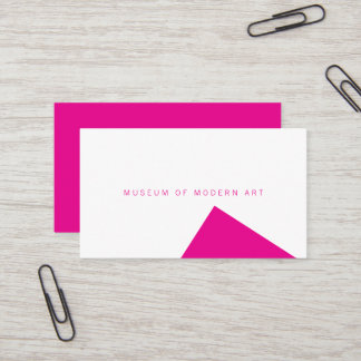 Museum Minimal Angle Front and Solid Back Business Card