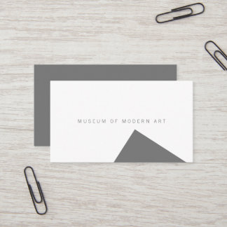 Museum Minimal Angle Front and Solid Back Business Card