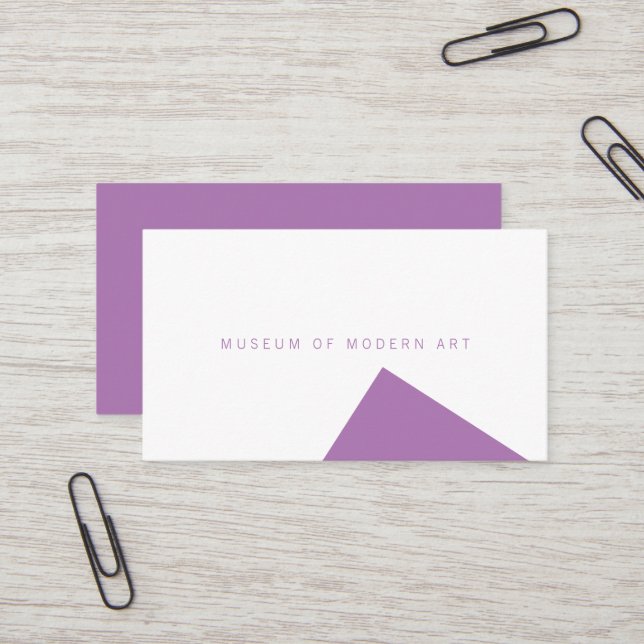Museum Minimal Angle Front and Solid Back Business Card (Front/Back In Situ)