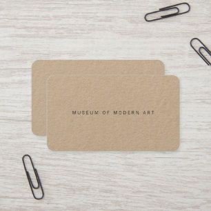 Museum Minimal Centre Front and Back Two Business  Card