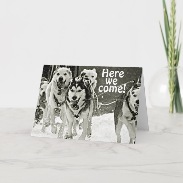 MUSHERS SAY HERE WE COME BROTHER ON YOUR BIRTHDAY CARD (Front)