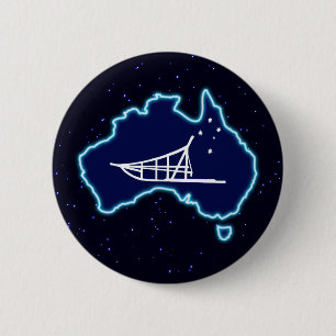 Mushing Down Under 6 Cm Round Badge