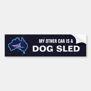 Mushing Down Under Bumper Sticker