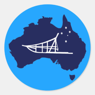 Mushing Down Under Classic Round Sticker