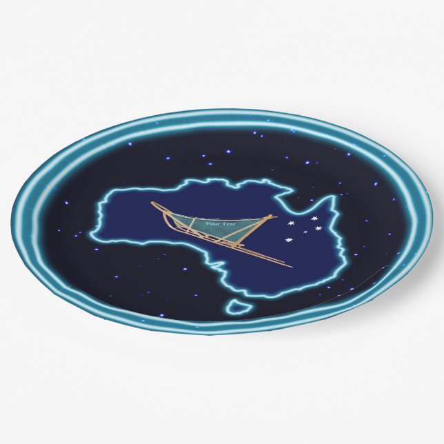 Mushing Down Under Paper Plate (Angled)