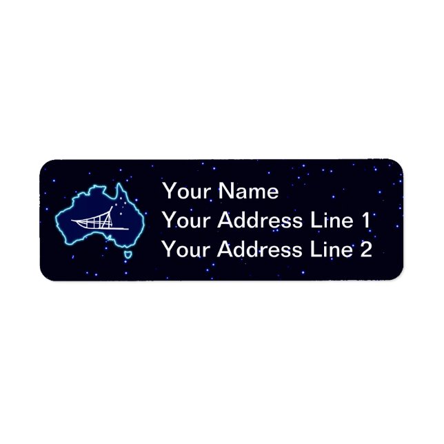 Mushing Down Under Return Address Label (Front)