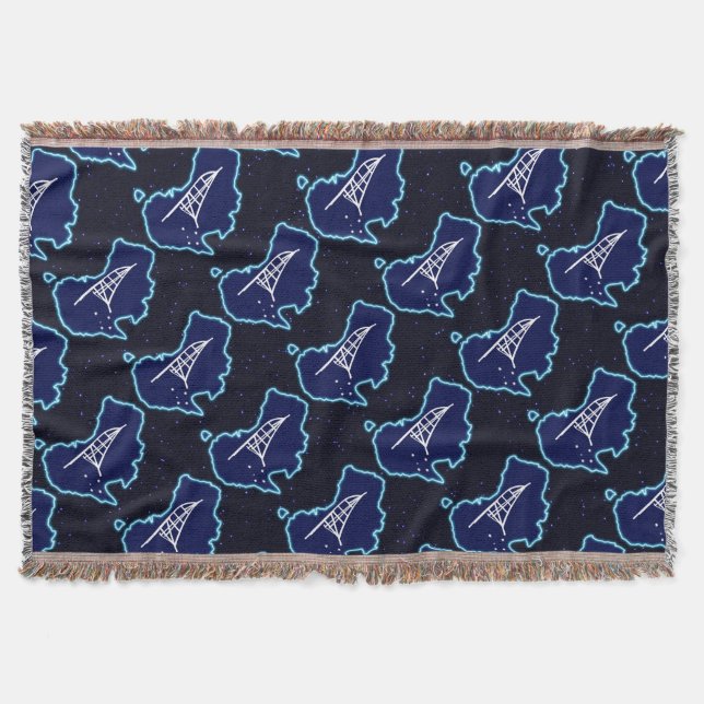Mushing Down Under Throw Blanket (Front)