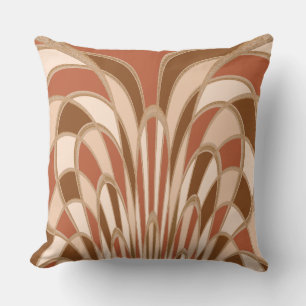 Mushroom Abstract - Art Deco - Suede Cushion
