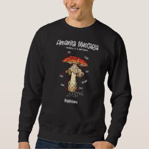 Mushroom Anatomy Mushroom Whisperer Mycology Fungi Sweatshirt
