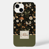 Mushroom and Flowers Fall pattern 