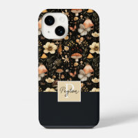 Mushroom and Flowers Fall pattern