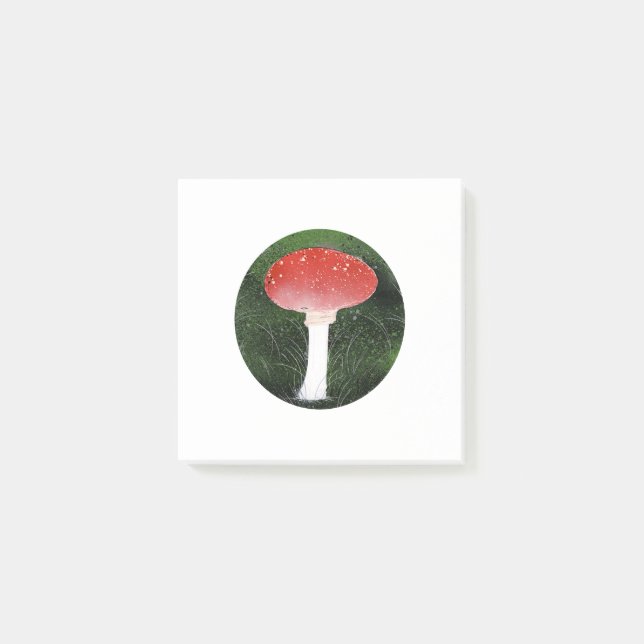 Mushroom and Spongy Moss Post-it Notes (Front)