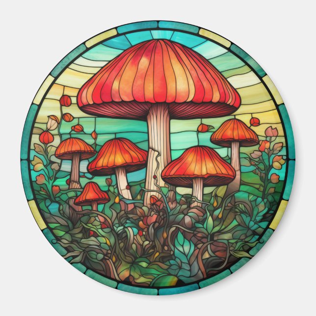 Mushroom Art Magnet (Front)