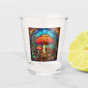 Mushroom Art Shot Glass