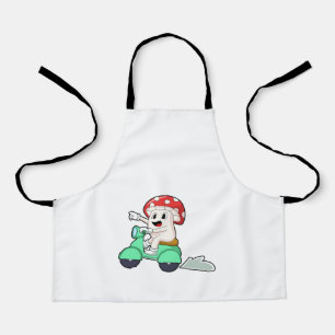 Mushroom as Biker with Scooter.PNG Apron