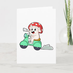 Mushroom as Biker with Scooter.PNG Card
