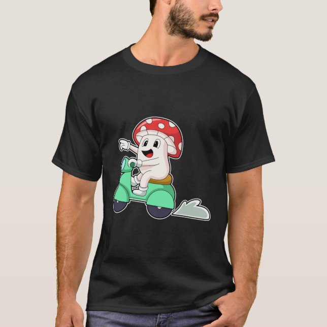 Mushroom as Biker with Scooter.PNG T-Shirt (Front)
