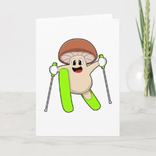 Mushroom as Skier with Ski Card