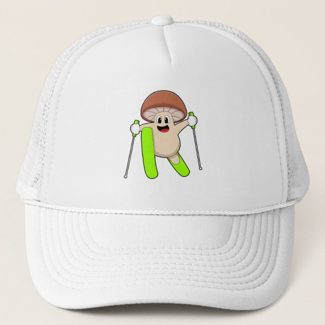 Mushroom as Skier with Ski Trucker Hat (Front)