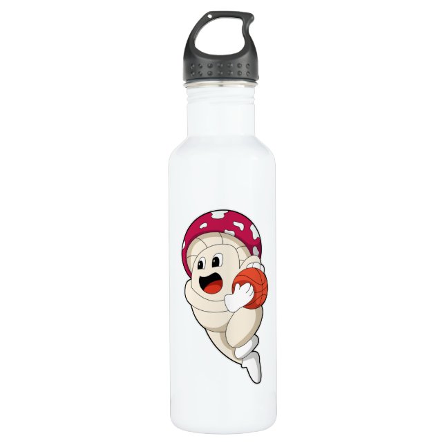 Mushroom at Basketball Sports 710 Ml Water Bottle (Front)