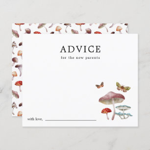 Mushroom Baby Shower Advice Card