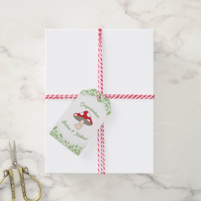Mushroom Baby Shower Gift Tags (With Twine)