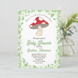 Mushroom Baby Shower Invitation