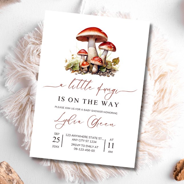 Mushroom Baby Shower Invitation, Fall Baby Shower  Invitation (Creator Uploaded)