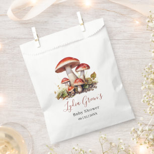 Mushroom Baby Shower Invite, Fall Gender Neutral Favour Bag