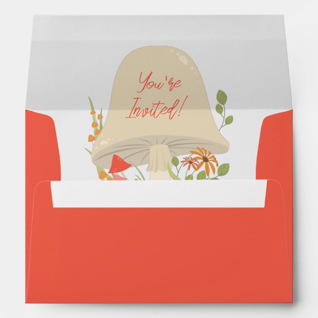 Mushroom Baby Shower Woodland Envelope (Back (Bottom))