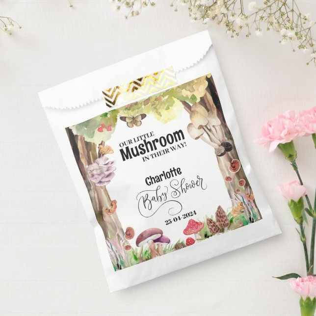 mushroom baby shower woodland forest  favour bag (Sealed)