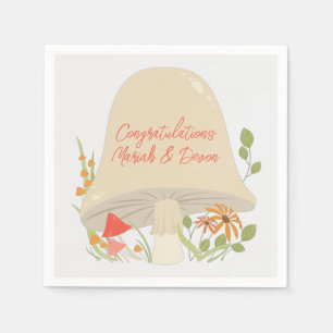 Mushroom Baby Shower Woodland Napkin