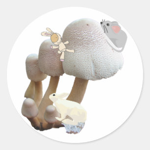Mushroom Baby Toy Playground Classic Round Sticker