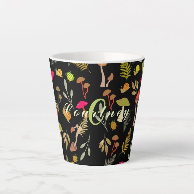 Mushroom Botanical Latte Mug (Front)