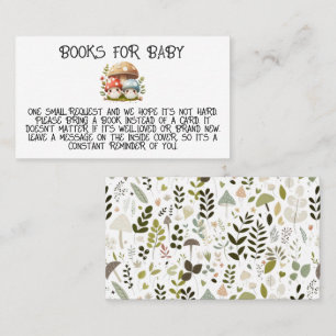 Mushroom BRING A BOOK BABY SHOWER Place Card