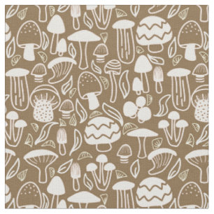 Mushroom Brown Cream Fabric