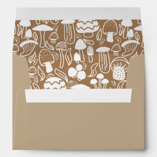 Mushroom Brown White Envelope