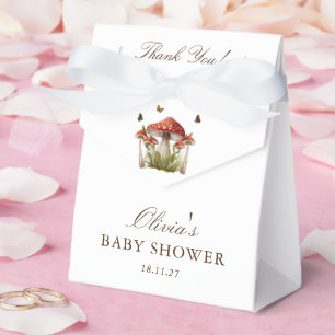 Mushroom Butterfly Theme Baby Shower Thank You Favour Box