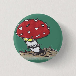 Mushroom Button Badge
