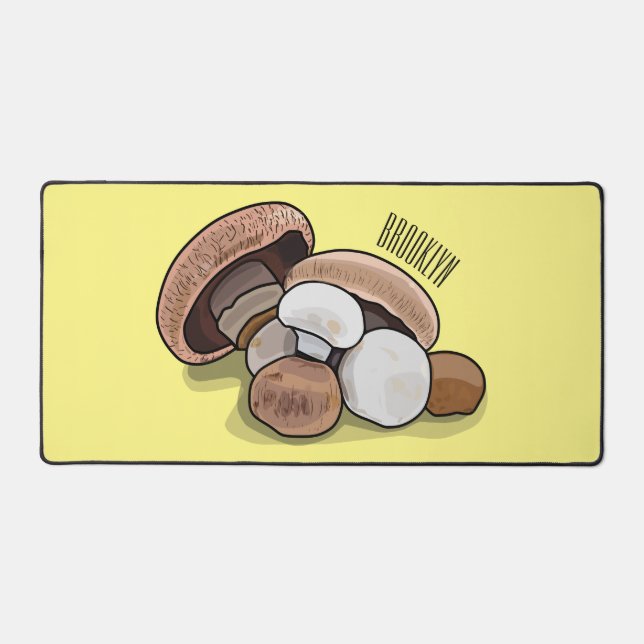 Mushroom cartoon illustration  desk mat (Front)