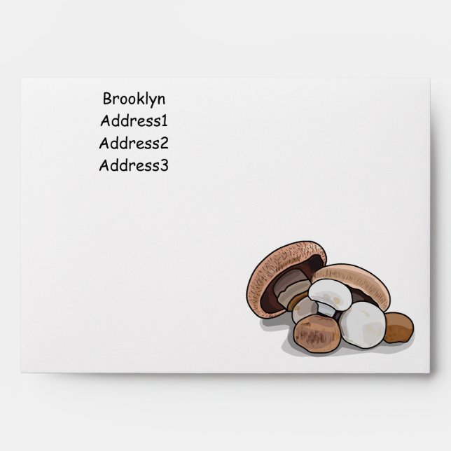 Mushroom cartoon illustration envelope (Front)