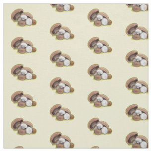 Mushroom cartoon illustration fabric