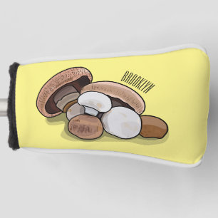 Mushroom cartoon illustration  golf head cover