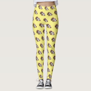 Mushroom cartoon illustration  leggings